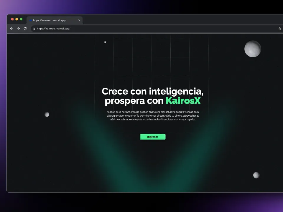 Imagen de proyecto: KairosX - Administrador de finanzas personales